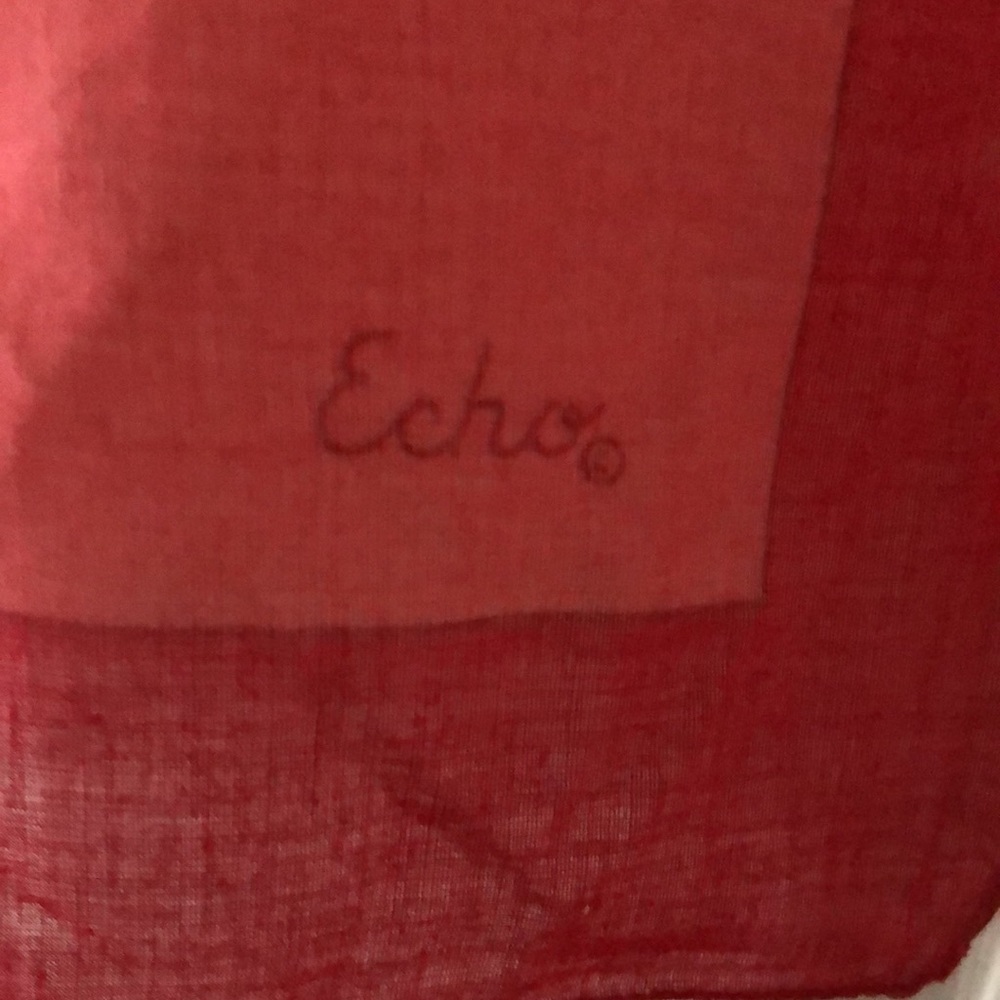 Vtg Echo Cheerful Patchwork Square Scarf Cotton - image 3